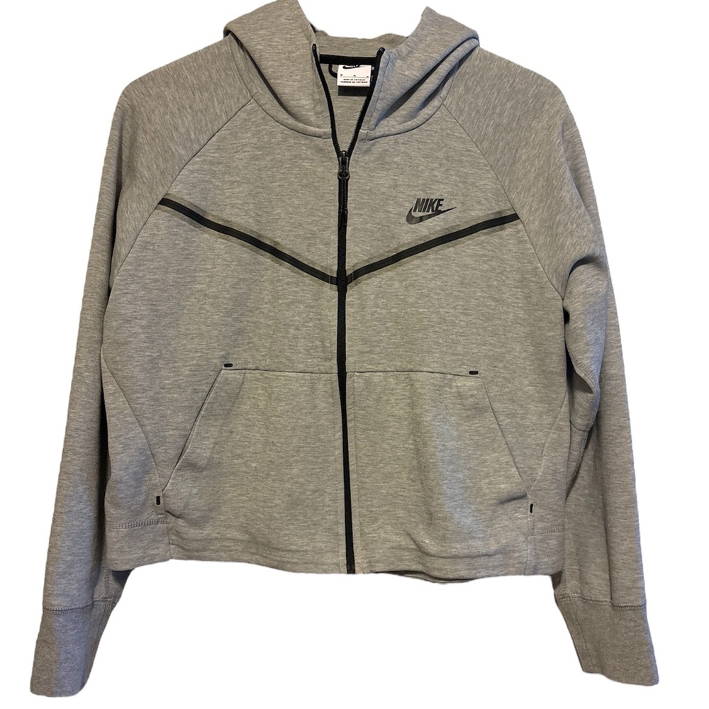 Nike Tech Women's Heather Gray Full-Zip Jacket Medium